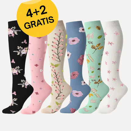 Women’s Orthopedic Compression Socks – Flower Pattern