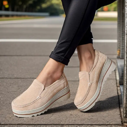 Wide Feet Orthopedic Suede Leather Shoes for Women