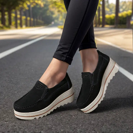 Wide Feet Orthopedic Suede Leather Shoes for Women