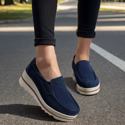 Wide Feet Orthopedic Suede Leather Shoes for Women