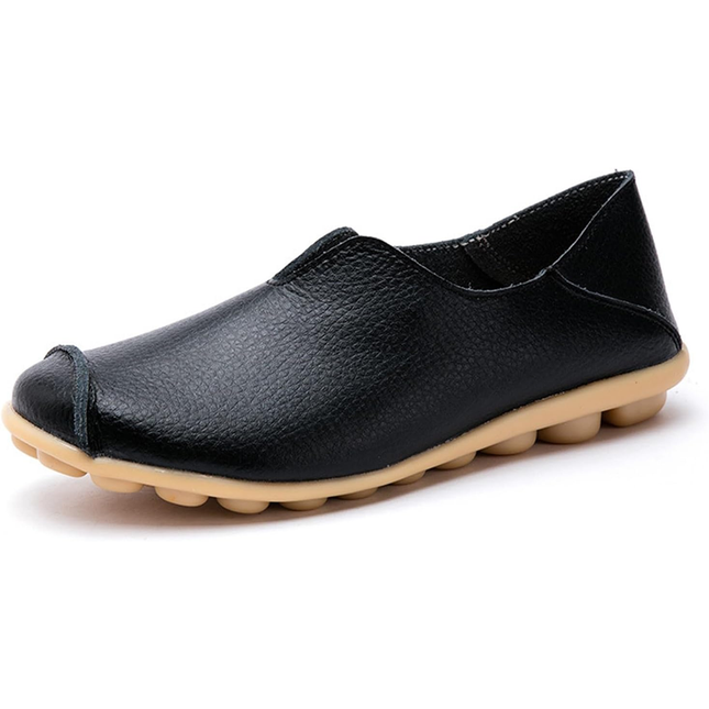 Wide Toe Box & Wide Size Leather Moccasin - Basic Colors