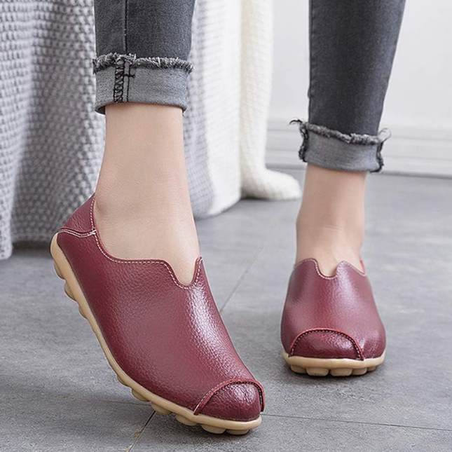 Blisscomfy Wide Toe Box & Wide Size Leather Moccasin – Classic Colors