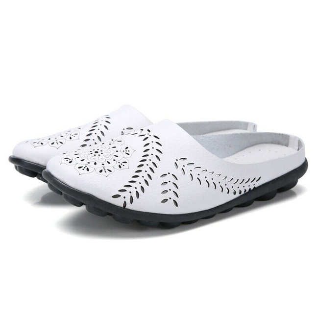Comfortable Leather Mules – Wide Toe Box & Wide Sizes