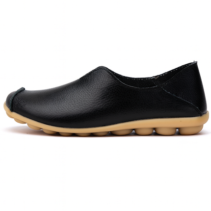 Wide Toe Box & Wide Size Leather Moccasin - Basic Colors