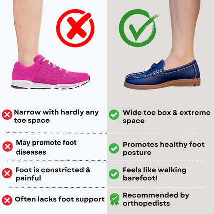 Orthopedic Women shoes Soft Leather Slip on Walking Loafers Shoes