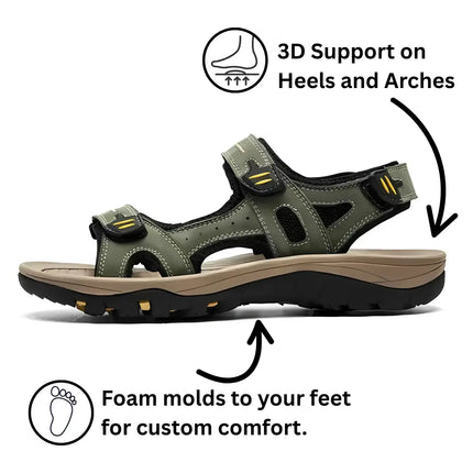 Men’s Orthotic Support Sandals for Foot Pain Relief
